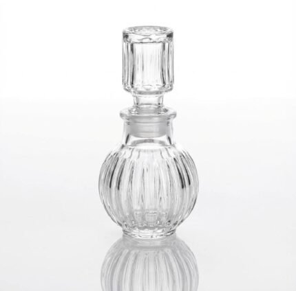 Flacon à Parfum en Verre Ciselé Élégant – Style Vintage