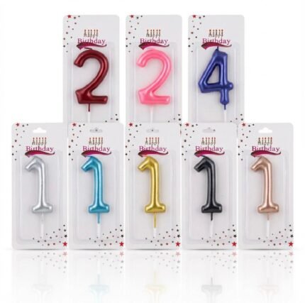 Bougies d’Anniversaire Chiffres – Finition Métallique Élégante