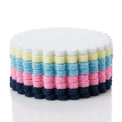 Disques Éponges Décoratifs Multicolores – Texture Scallopée