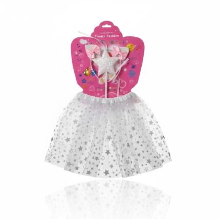 Panoplie Féerique Étoilée – Jupe Tutu Blanche & Accessoires de Fête