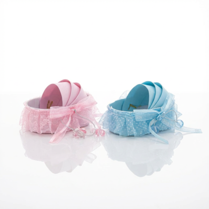 Bracelet Baby Shower décoratif – Rose & Bleu