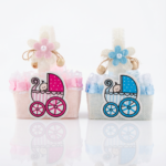 Panier Baby Shower décoratif – Rose & Bleu