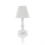 Mini lampe de table LED vintage blanche
