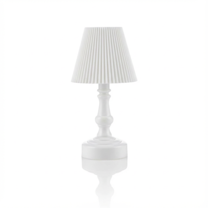 Mini lampe de table LED vintage blanche