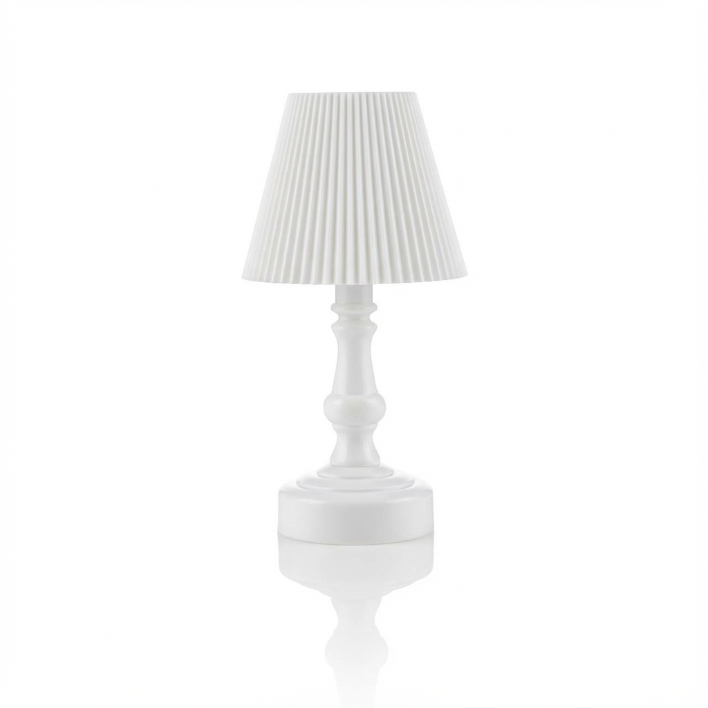 lamp 1 Mini lampe de table LED vintage blanche – Image 1