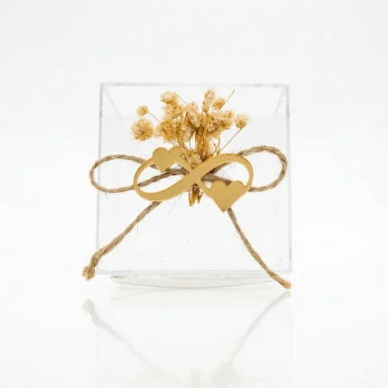 Clear Acrylic Favor Box Infinity Heart