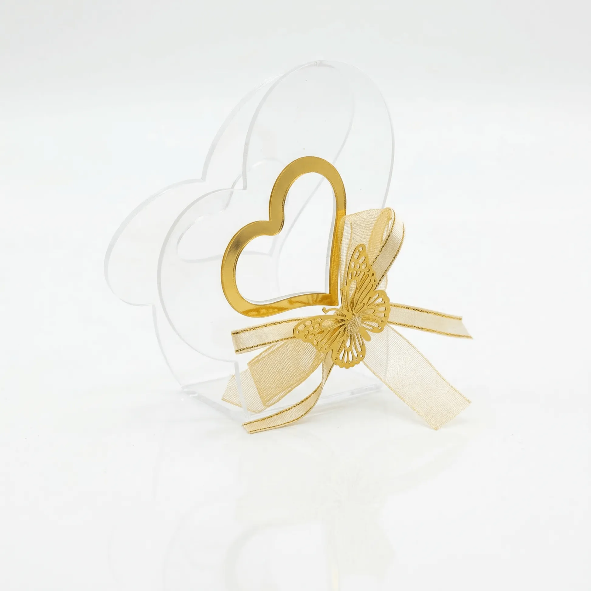 Heart Acrylic Favor Box Butterfly Heart Acrylic Favor Box Butterfly – Image 1